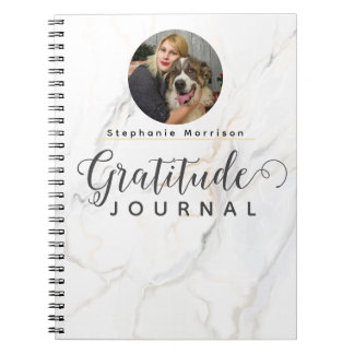 Journal de gratitude photo en marbre - Gris et bla