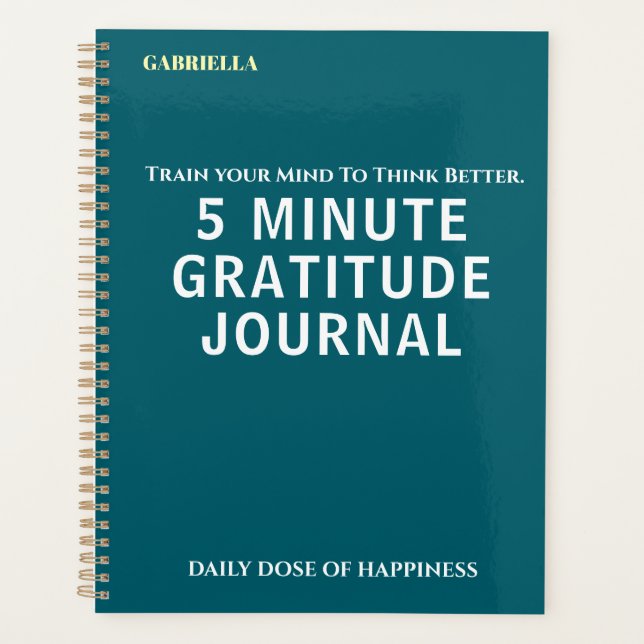 Journal de gratitude quotidien simple et élégant a (Devant)