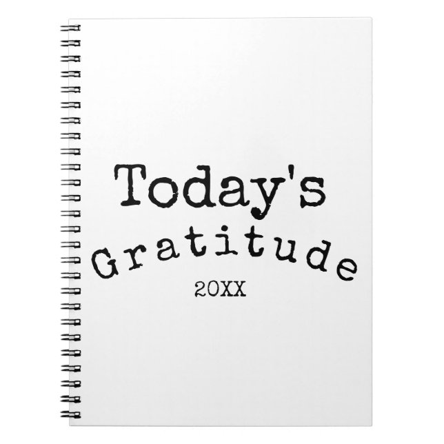 Journal de gratitude simple noir et blanc (Devant)