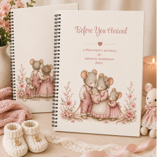 Journal de grossesse de la famille de souris rose