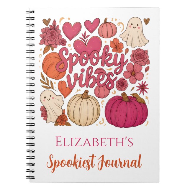 Journal de Halloween personnalisé Spooky Vibes (Devant)