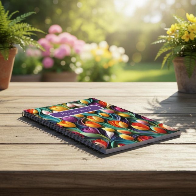 Journal de jardin aux tulipes colorées (Créateur téléchargé)