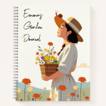 Journal de jardin de texte personnalisé