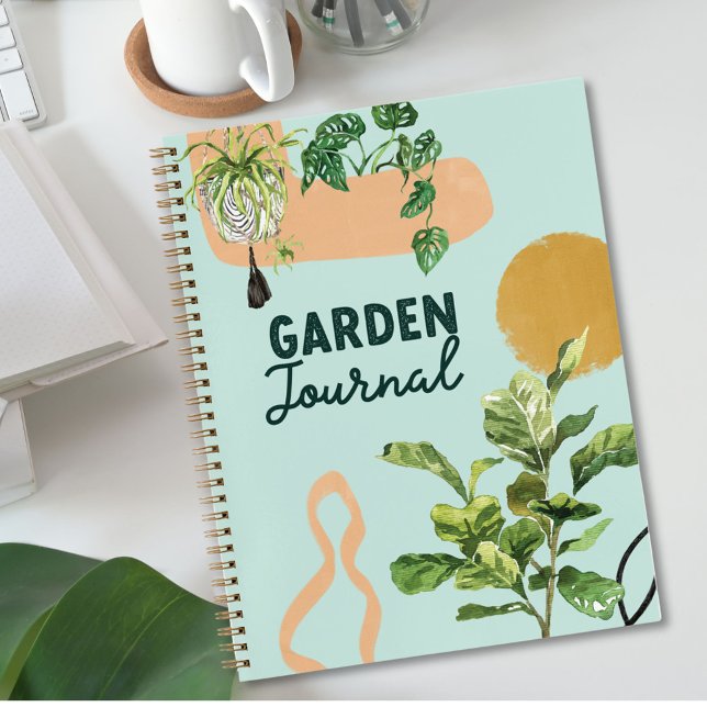 Journal de jardin moderne abstrait pour plantes d' (In situ)