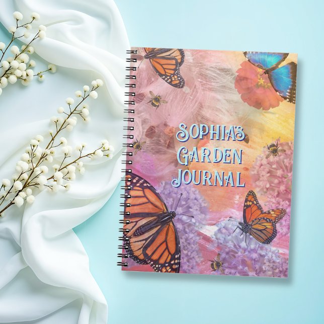 Journal de jardin personnalisé Papillon Abstrait (Créateur téléchargé)