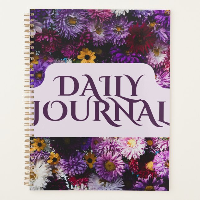 Journal de jardin vibrant violet et or (Devant)