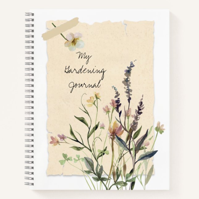 Journal de jardinage des fleurs pressées (Devant)