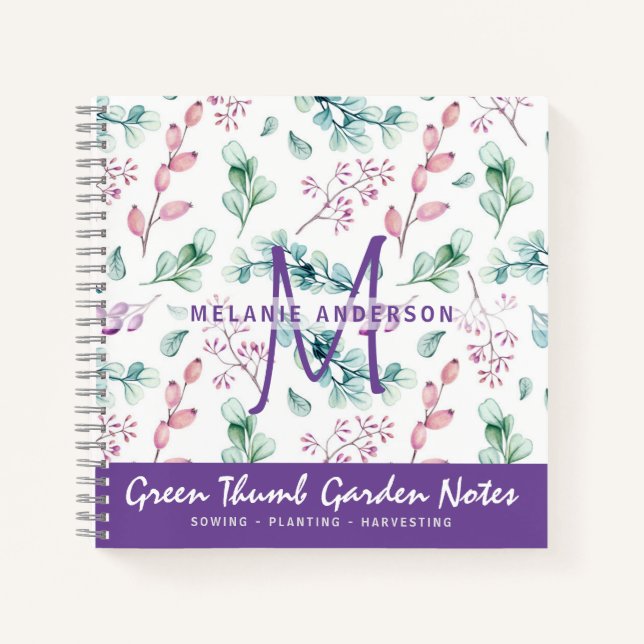 Journal de jardinage floral Menthe pourpre (Devant)