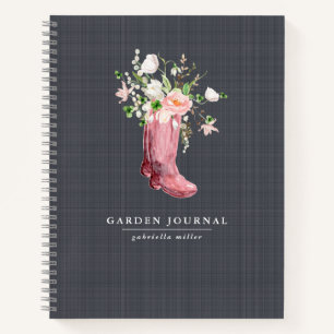 Journal de jardinage personnalisé floral