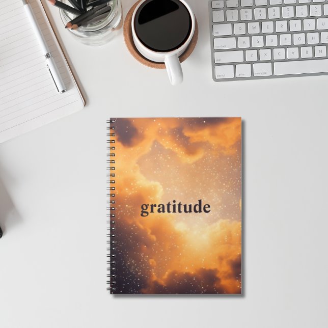 Journal de la Gratitude esthétique nuageuse orange (Créateur téléchargé)