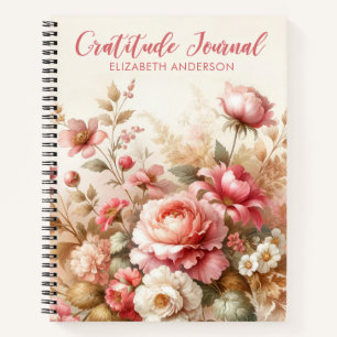Journal de la Gratitude Florale vintage