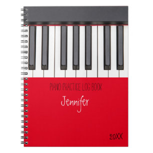 Journal de la pratique du piano rouge