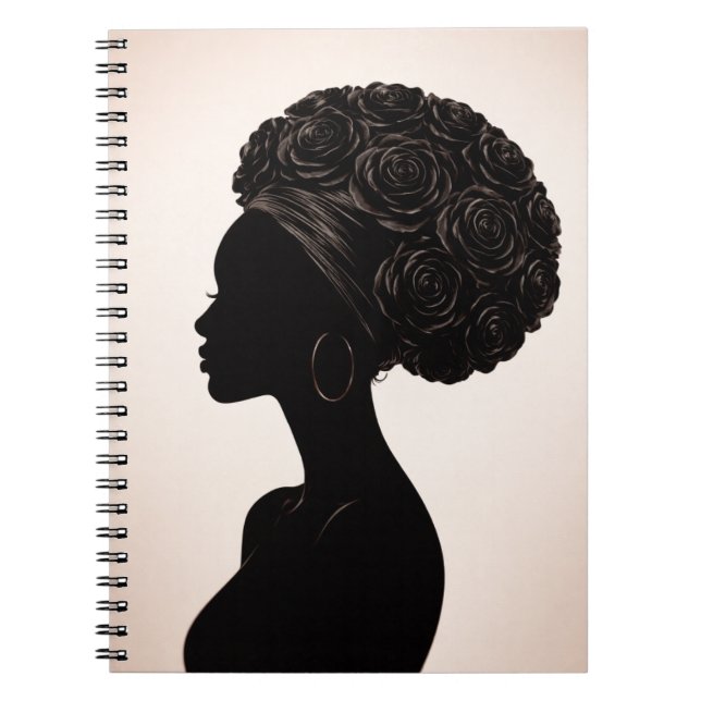 Journal de la silhouette de femme noire émancipée (Devant)