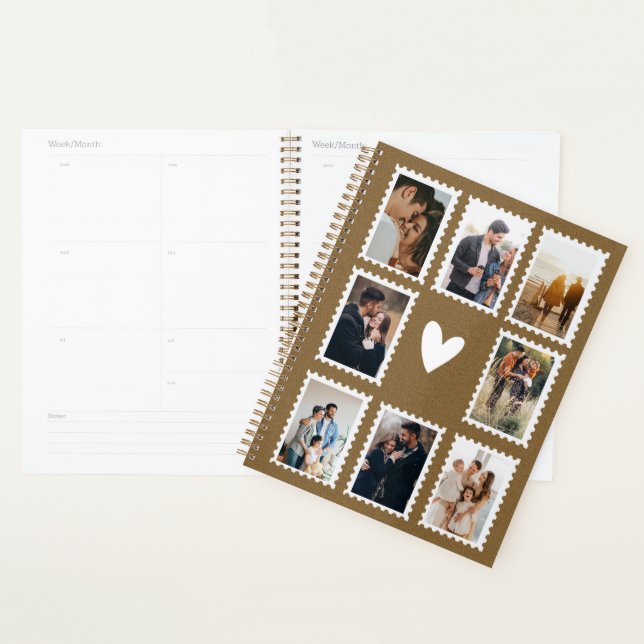 Journal de l'amour d'anniversaire de mariage Photo (Devant avec enveloppe)