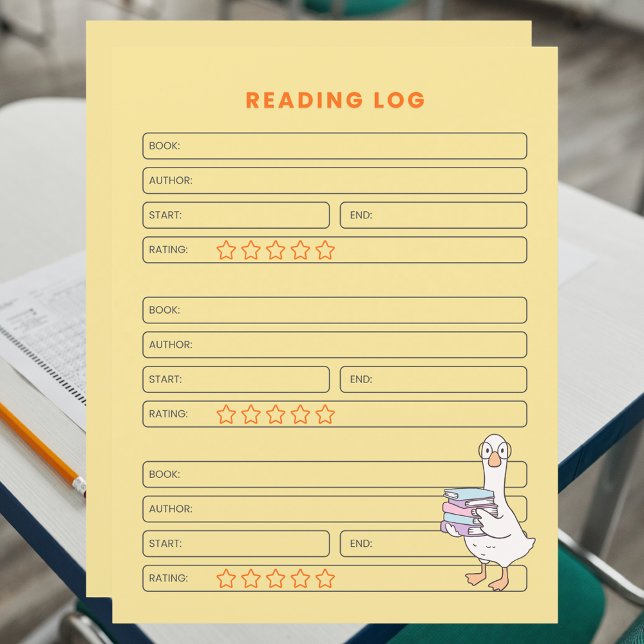 Journal de lecture d'activité scolaire à domicile  (Créateur téléchargé)