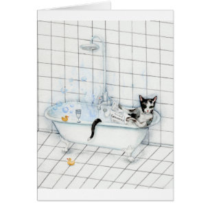 Journal de lecture de chat dans la baignoire