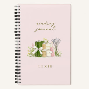 Journal de lecture Fleurs aquarelles & noeuds