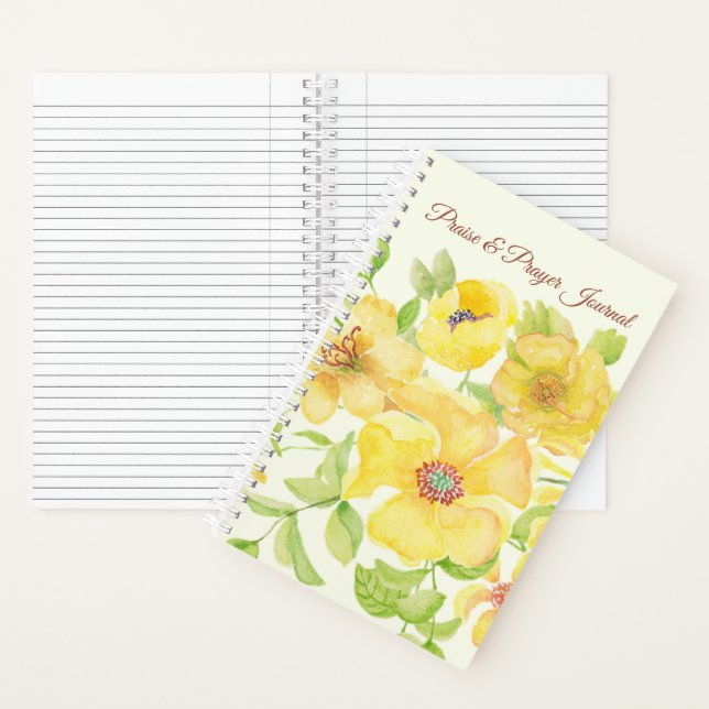 Journal de louange et de prière floral jaune (À l'intérieur)
