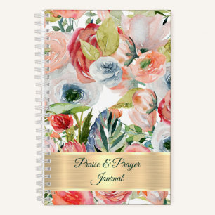 Journal de louange et de prière floral rose et ora