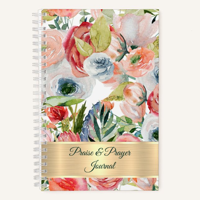 Journal de louange et de prière floral rose et ora (Recto)