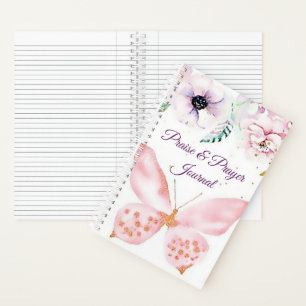 Journal de louange et de prière floral rose et pap