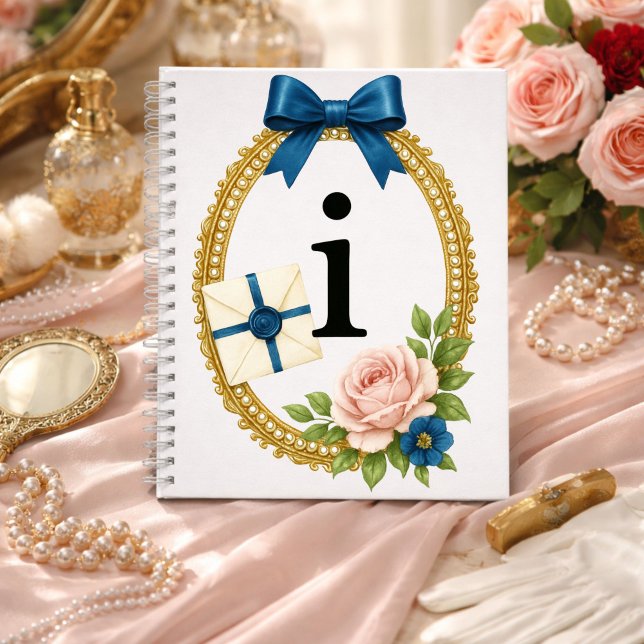 Journal de luxe monogramme Lettre I Régence (Créateur téléchargé)