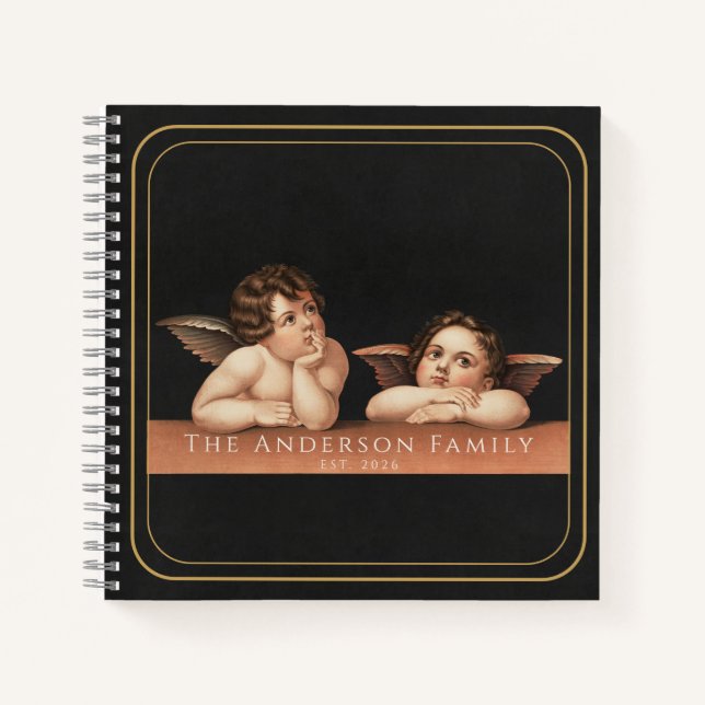 Journal de mariage personnalisé avec monogramme et (Devant)