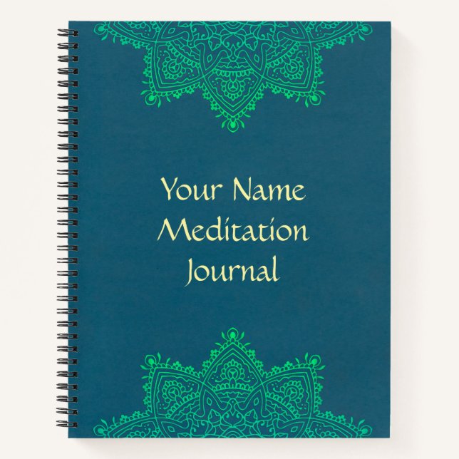 Journal de méditation de mandala personnalisé (Devant)