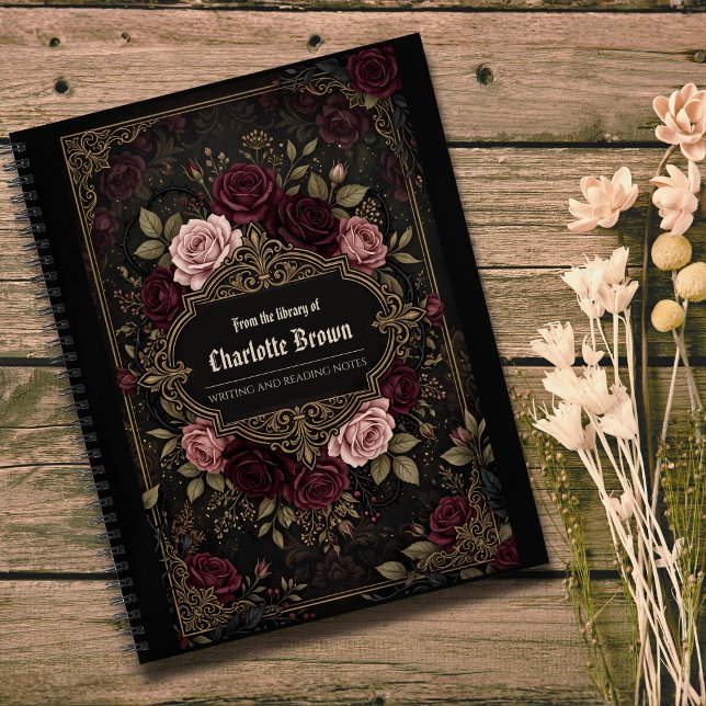 Journal de notes de fantasy florale sombre personn (Créateur téléchargé)