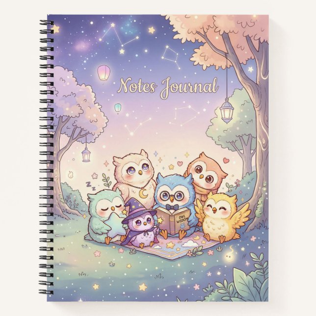 Journal de notes des amis de chouette mignons (Devant)