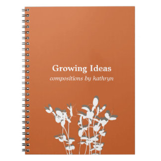 Journal de notes d'idée de plante d'orange moderne