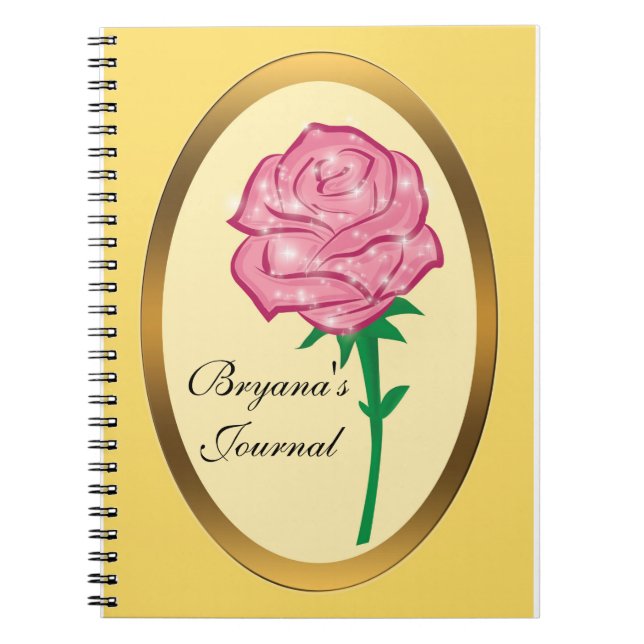 Journal de notes Rose Pailletée Enchantée Rose (Devant)
