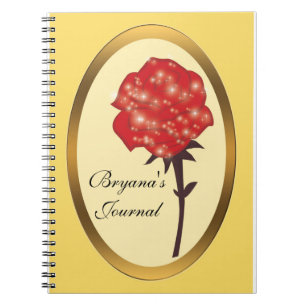 Journal de notes Rose Pailletée Enchantée Rouge