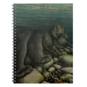 Journal de pêche Ours personnalisé Carnet d'art fa