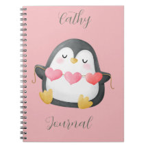 Journal de pingouin mignon personnalisé Carnet mod