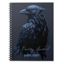 Journal de poésie Corbeau personnalisé