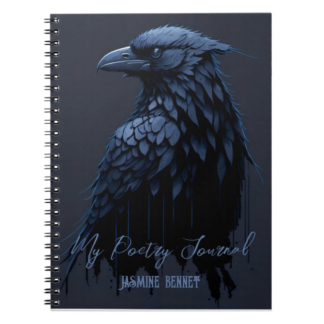 Journal de poésie Corbeau personnalisé (Devant)