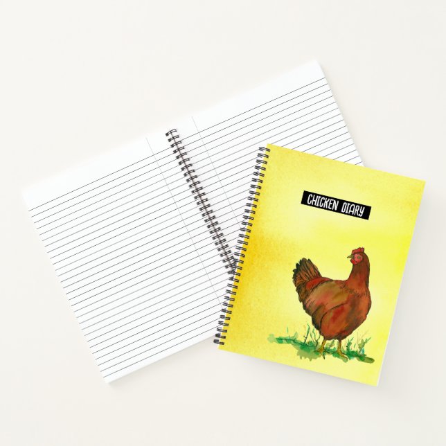 Journal de poulet Rhode Island Red Hen Business (Intérieur)