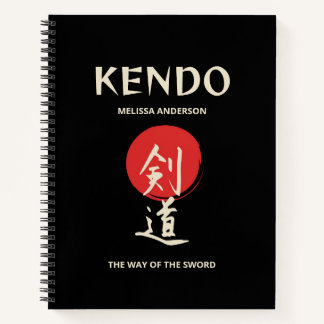 Journal de Pratiquant Kendo Vintage Rouge Noir