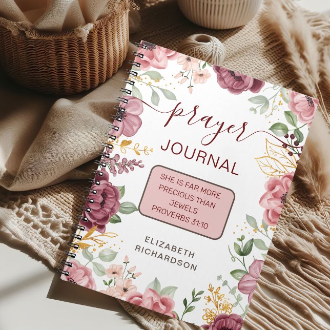 journal de prière à fleurs roses Proverbes 31 (Créateur téléchargé)