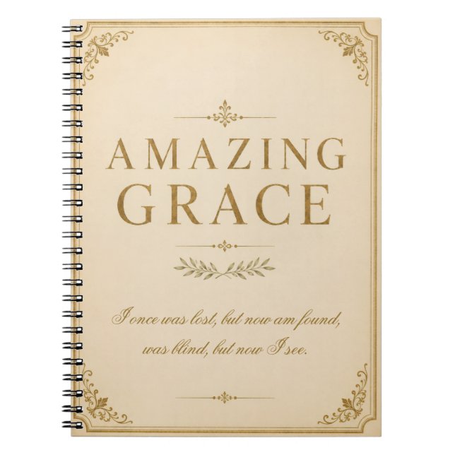 Journal de prière Amazing Grace | Vintage chrétien (Devant)