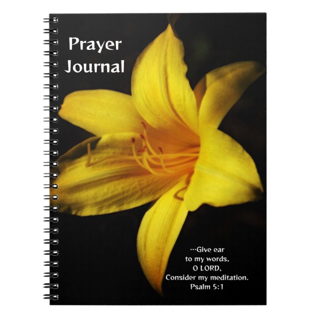 Journal de prière aux fleurs jaunes (Devant)
