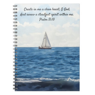 Journal de prière avec verset biblique sur un voil