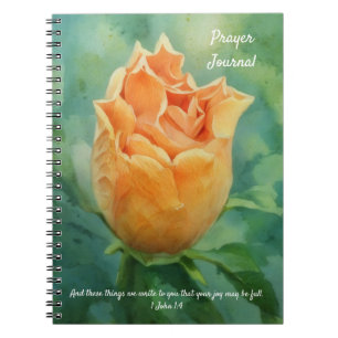 Journal de prière avec versets bibliques Fleur d'O