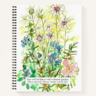 Journal de prière Bible Verse Ésaïe 58 11 Primrose