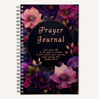 Journal de prière chrétien floral