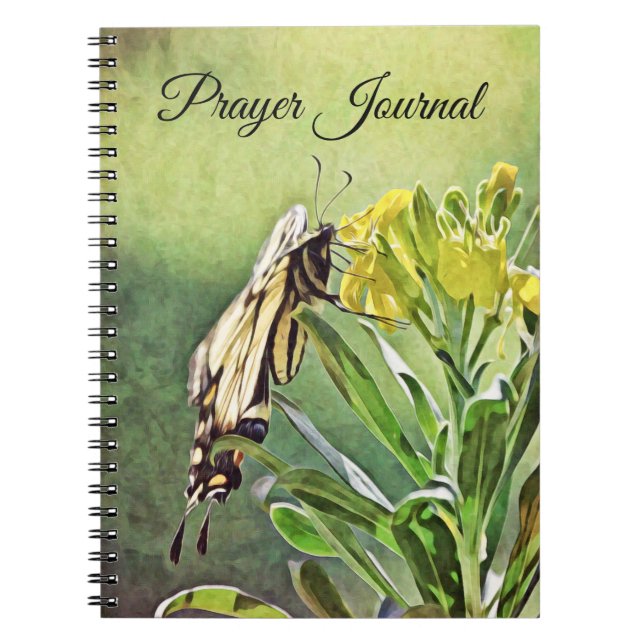 Journal de prière d'art de la nature papillon jaun (Devant)