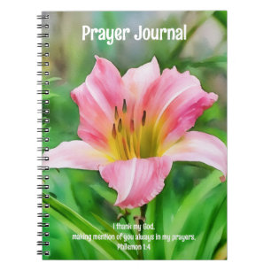 Journal de prière de verset de la Bible de fleur d