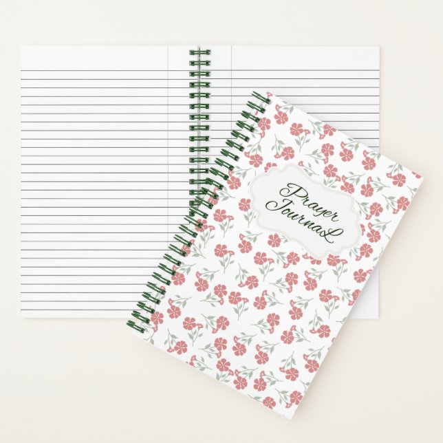 Journal de prière | Dessin floral féminin (À l'intérieur)