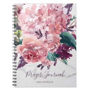 Journal de prière en marbre floral